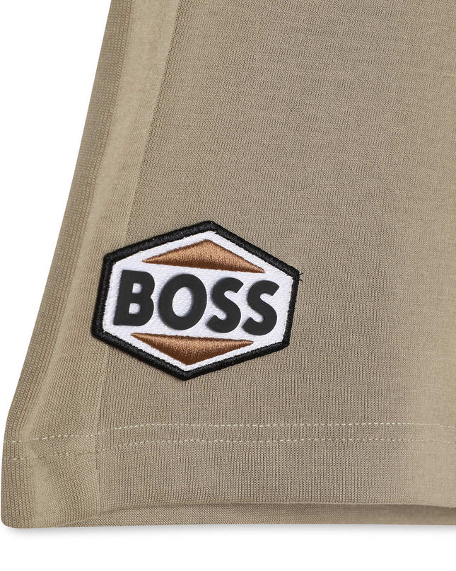 boss-j24857-279-Khaki Green Cotton Shorts