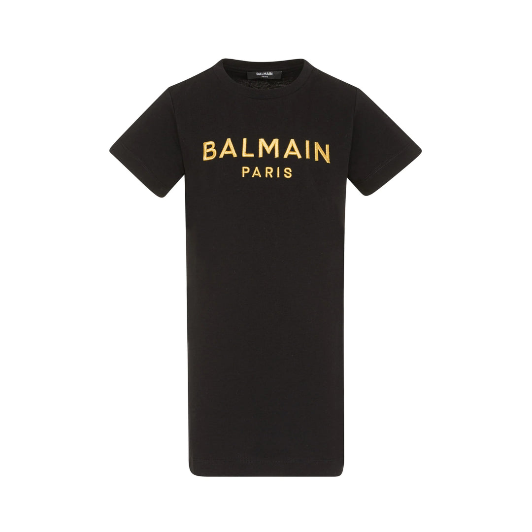 balmain-Black Logo Dress-bs1b61-z0082-930or