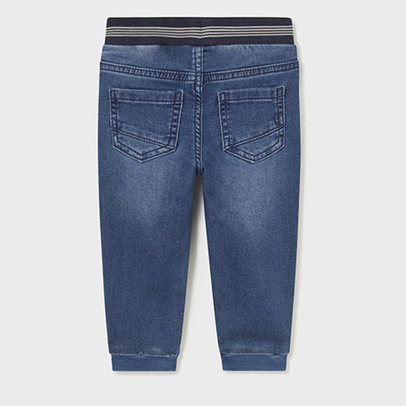 Blue Soft Denim Joggers - kids atelier