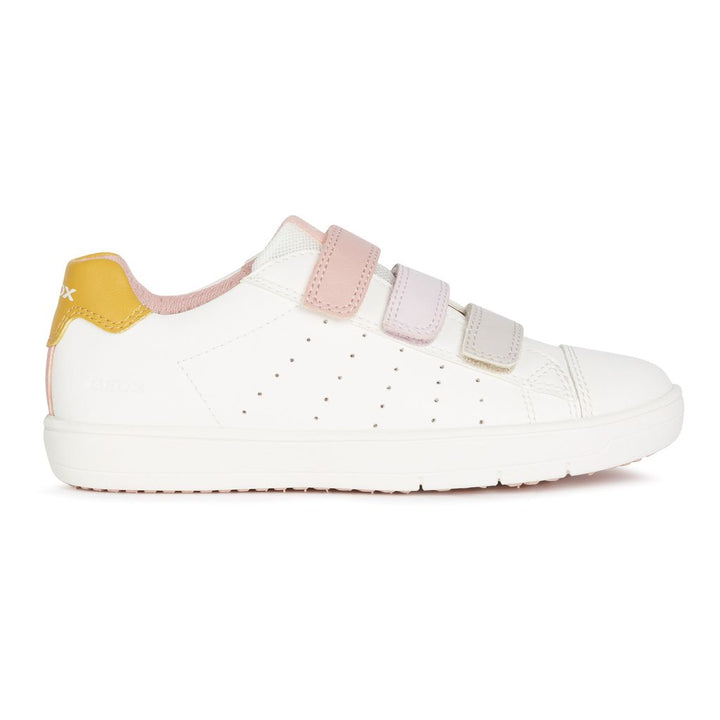 geox-White & Pink Sneakers-j15dwb-000bc-c0406-Girl