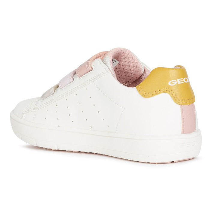 geox-White & Pink Sneakers-j15dwb-000bc-c0406-Girl