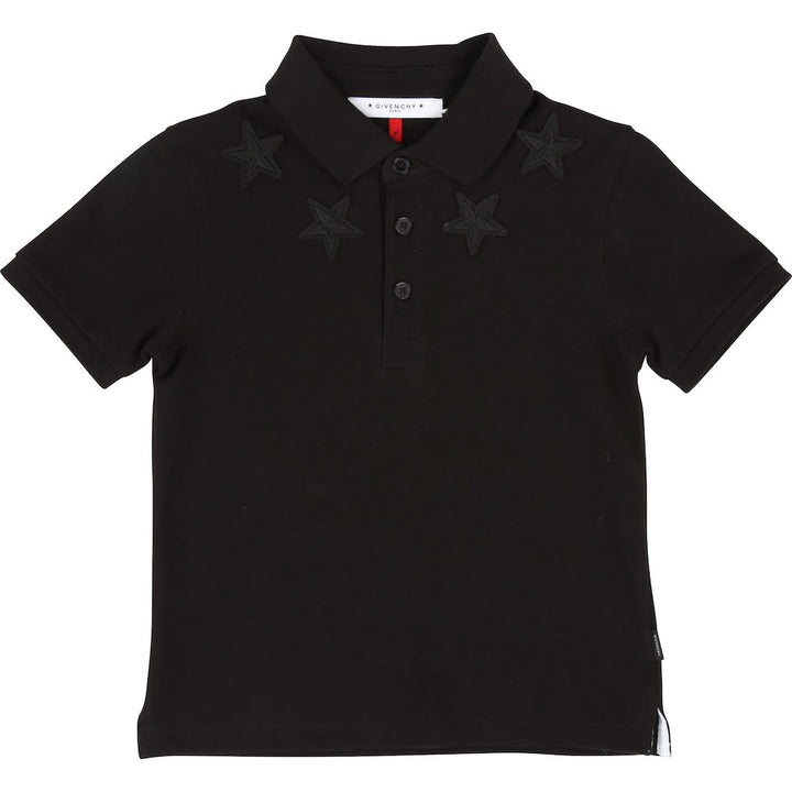 Givenchy Black Star Polo Shirt-h25092-09b