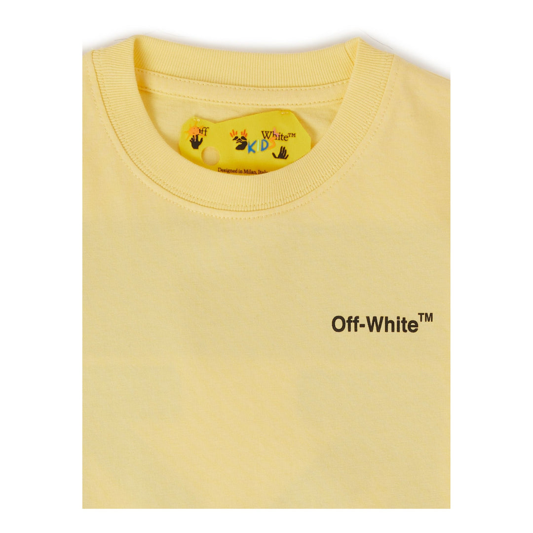 off-white-obaa002s23jer0011810-Yellow Logo T-Shirt