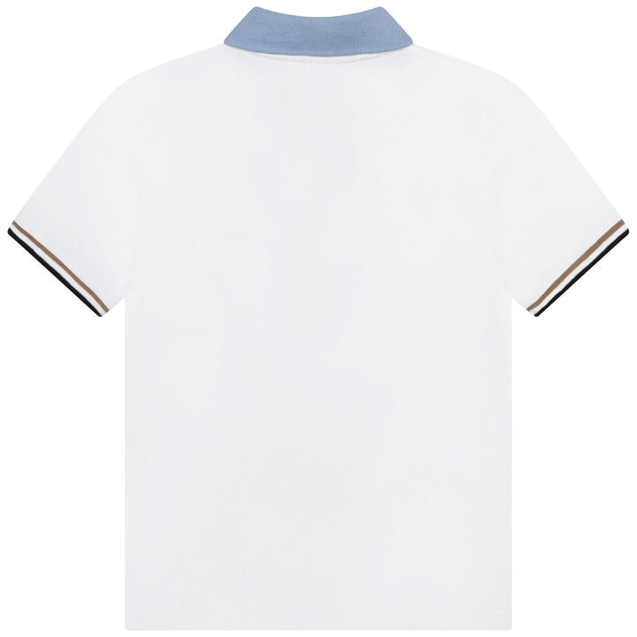 boss-j25o29-10p-White & Blue Logo Polo