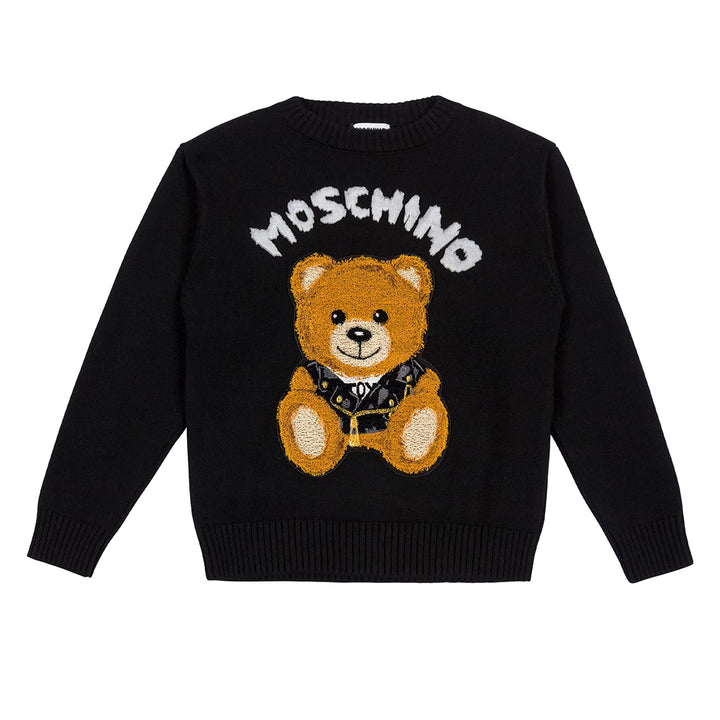 moschino-Black Teddy Bear Sweatshirt-huf064-lda16-60100