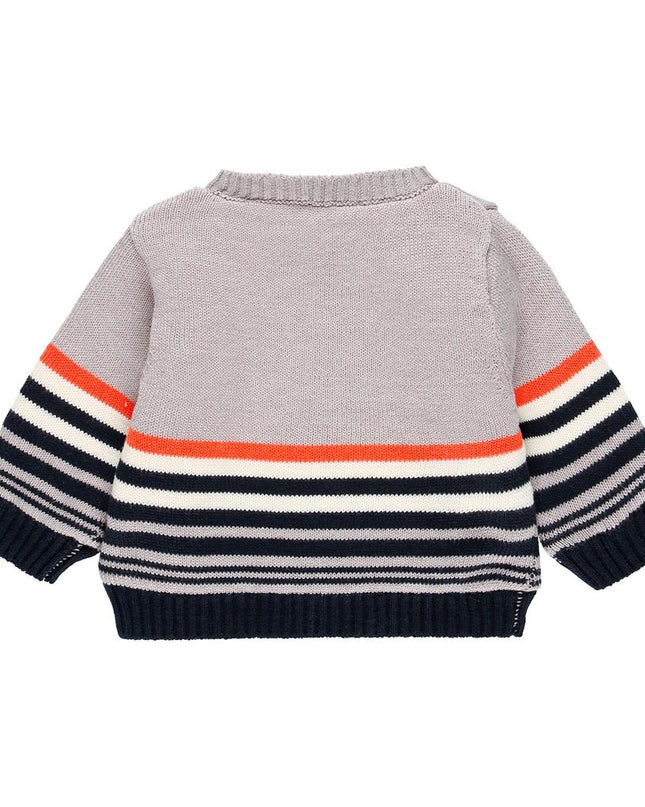 Boboli-111171-8115-grey-Knitwear jacket "penguin" for baby