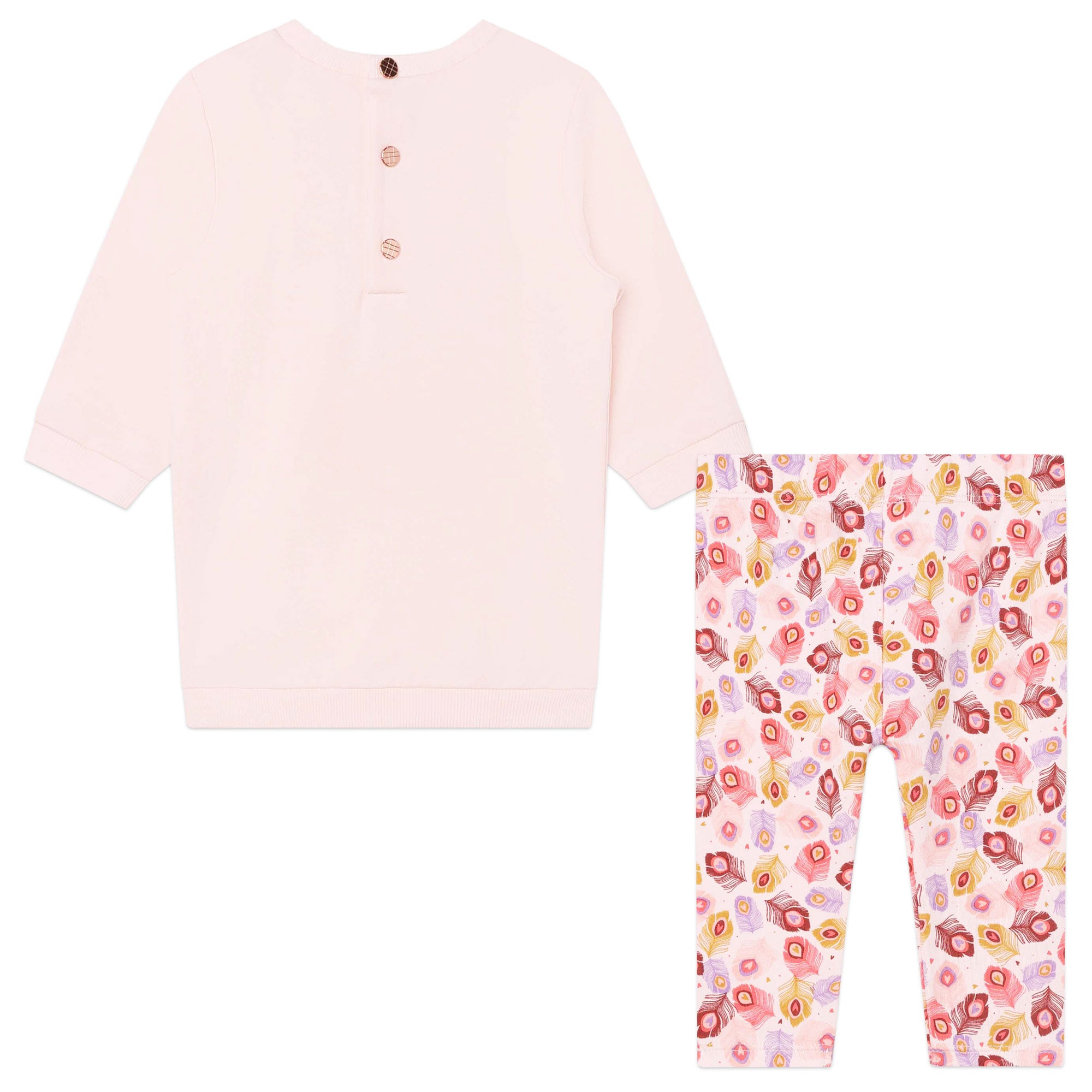 Carrement Beau Pink Peacock Dress Outfit 6M Pink by Kids Atelier