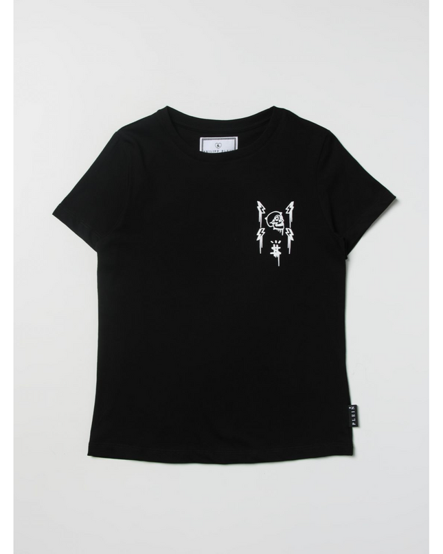philipp-plein-Black Logo T-Shirt-2nm00d-laa26-60100