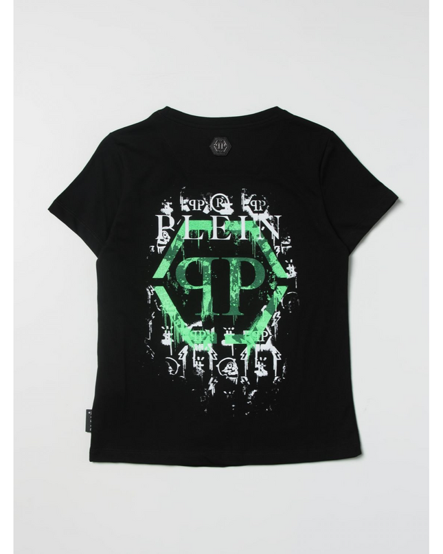 philipp-plein-Black Logo T-Shirt-2nm00d-laa26-60100