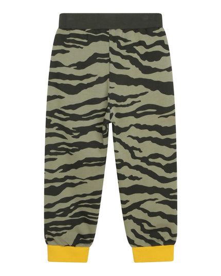 kenzo-Green Tiger Print Sweatpants-k24280-621