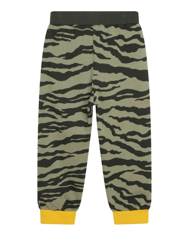 kenzo-Green Tiger Print Sweatpants-k24280-621