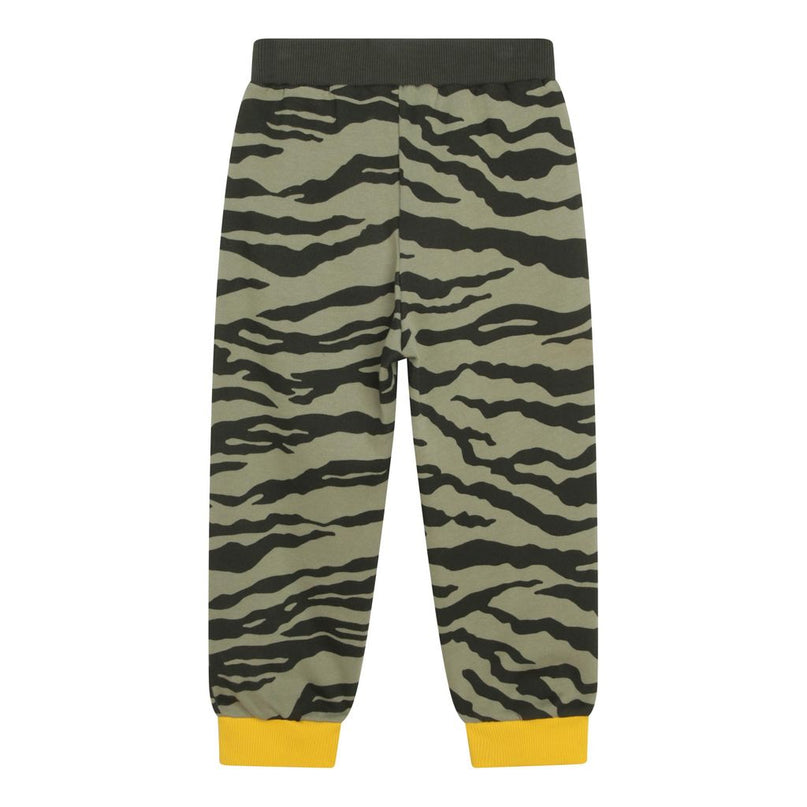kenzo-Green Tiger Print Sweatpants-k24280-621