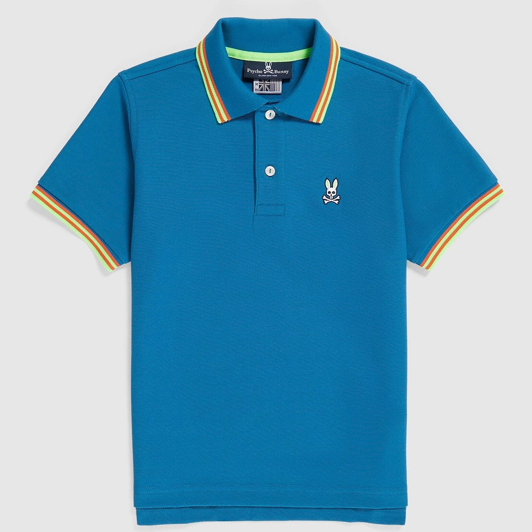 psycho-bunny-b0k102w1pc-434-Blue Ochoco Collar Stripe Polo Shirt