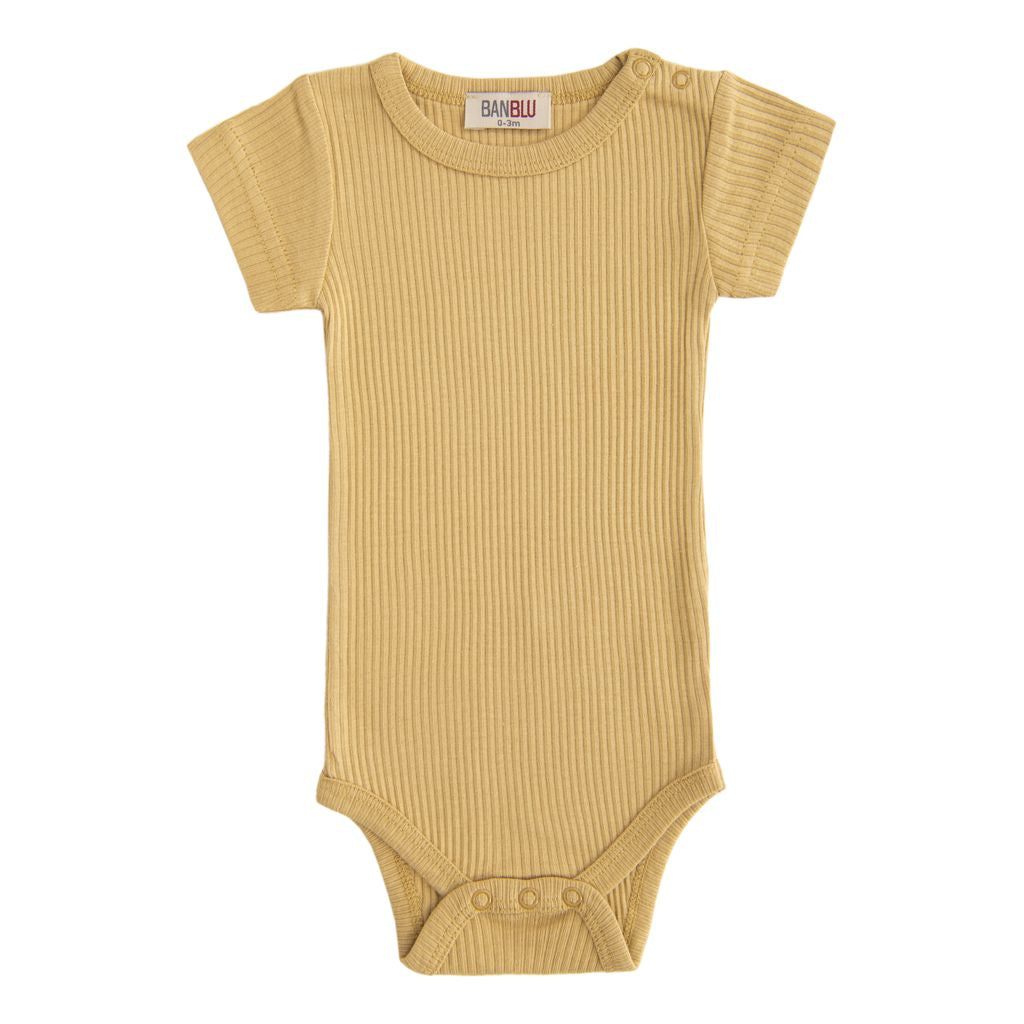 banblu-Yellow SS Modal Bodysuit-51177
