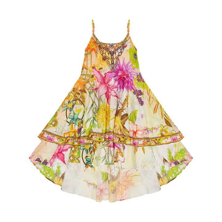camilla-Multicolor Round Neck Tiered Dress-00020312