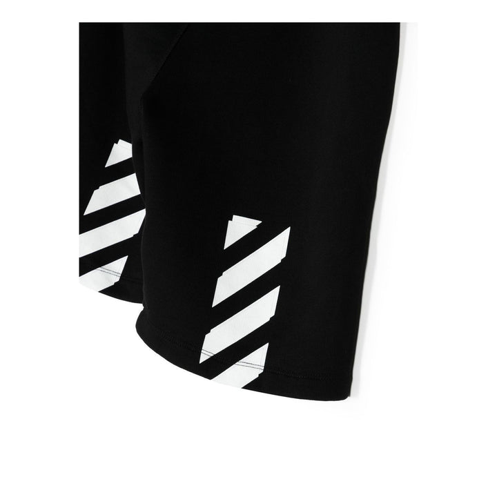 off-white-obci001c99fle0011001-Black Logo Shorts