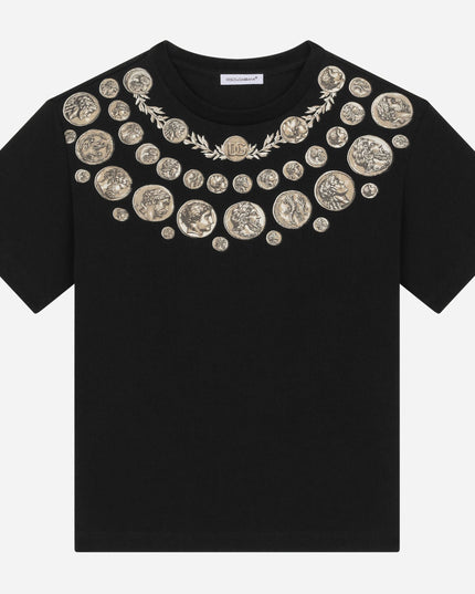 dg-Black Multi Coin Print T-Shirt-l4jtey-g7j8h-hn4rg