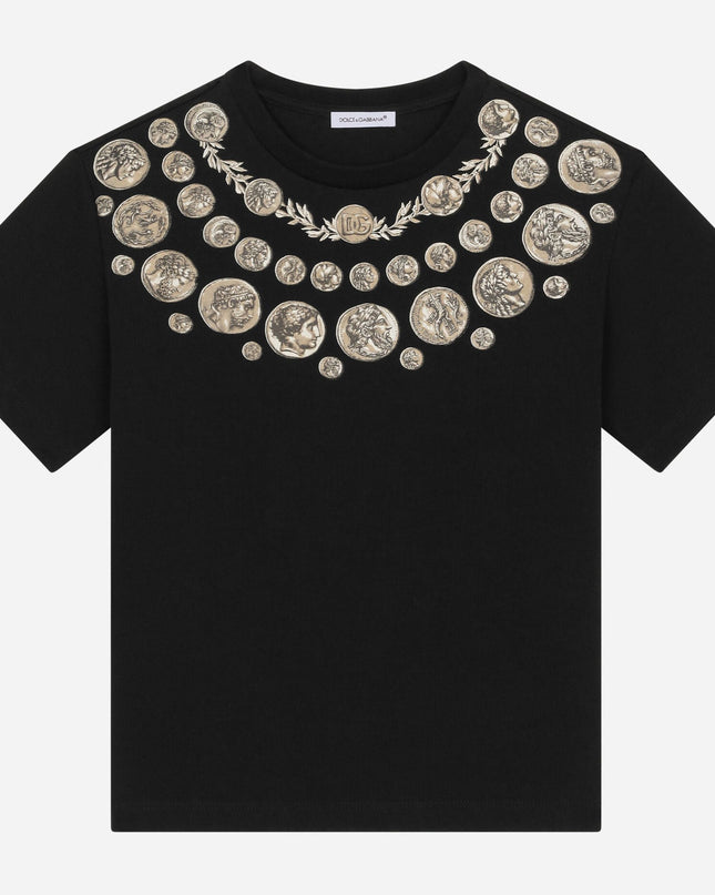 dg-Black Multi Coin Print T-Shirt-l4jtey-g7j8h-hn4rg