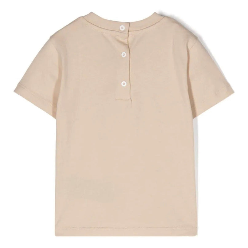 balmain-Beige Logo T-Shirt-bu8541-z0057-106