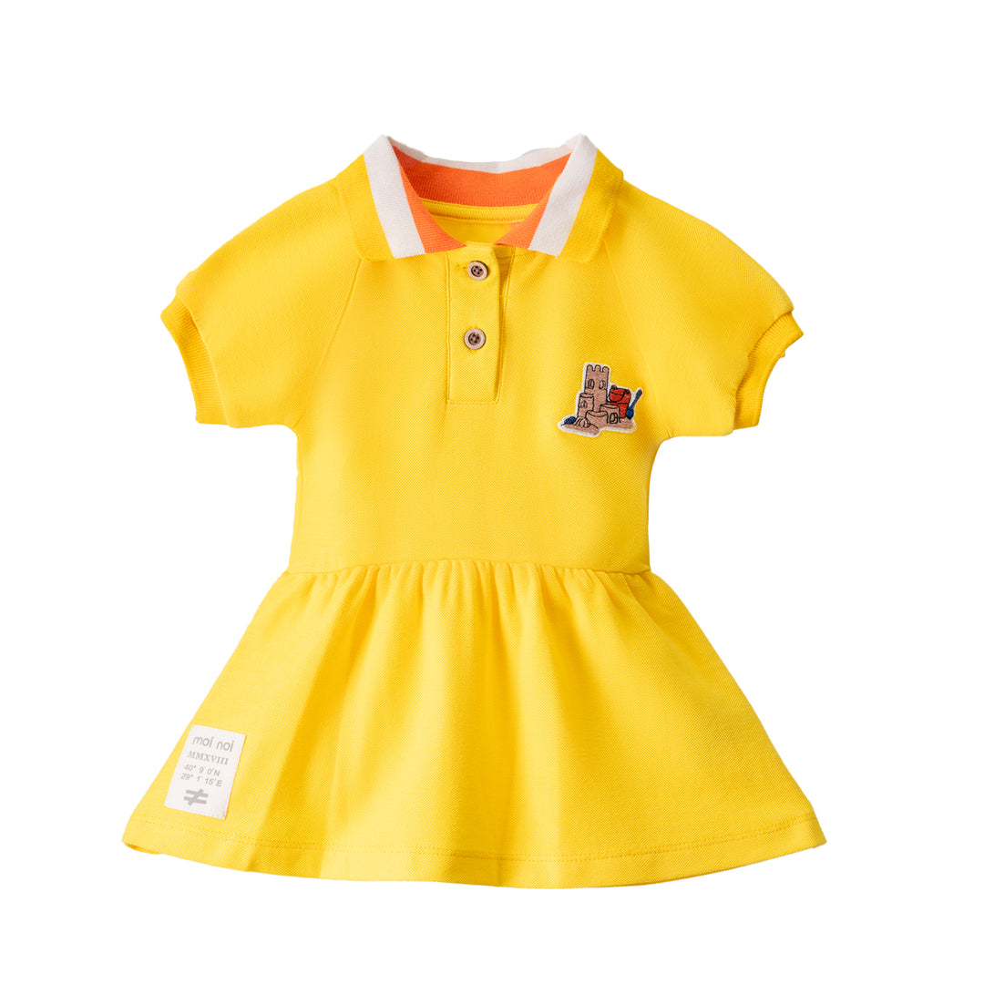 kids-atelier-moi-noi-kid-baby-girl-yellow-sand-castle-icon-polo-dress-mn8021-yellow