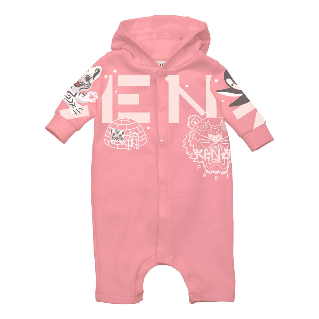 Pink Logo Romper kids atelier