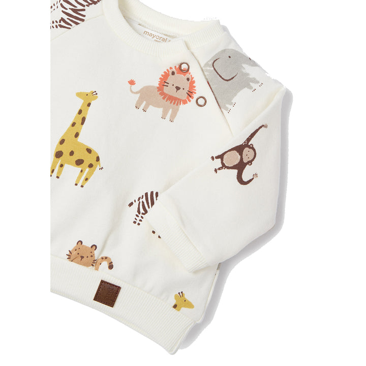 Beige Animal Graphic Dual Outfit Set