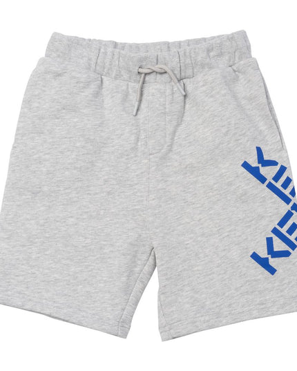 kenzo-Gray Logo Shorts-k24232-a07