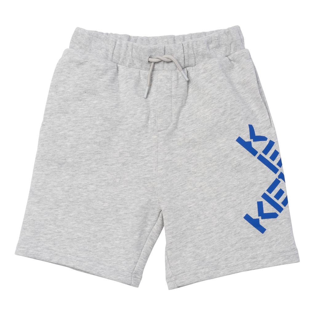 kenzo-Gray Logo Shorts-k24232-a07