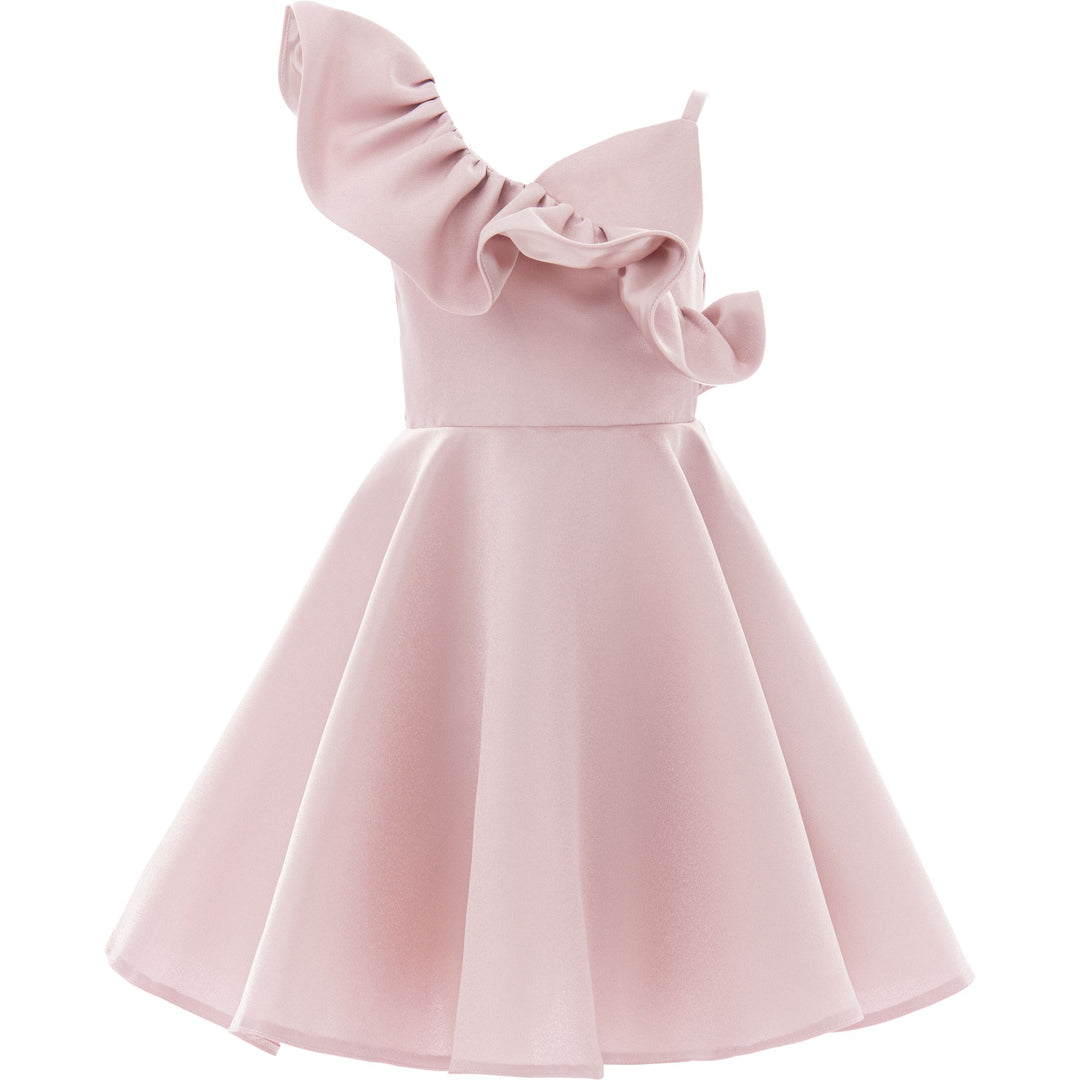 Pink Blush Riviera Off Shoulder Ruffle Dress