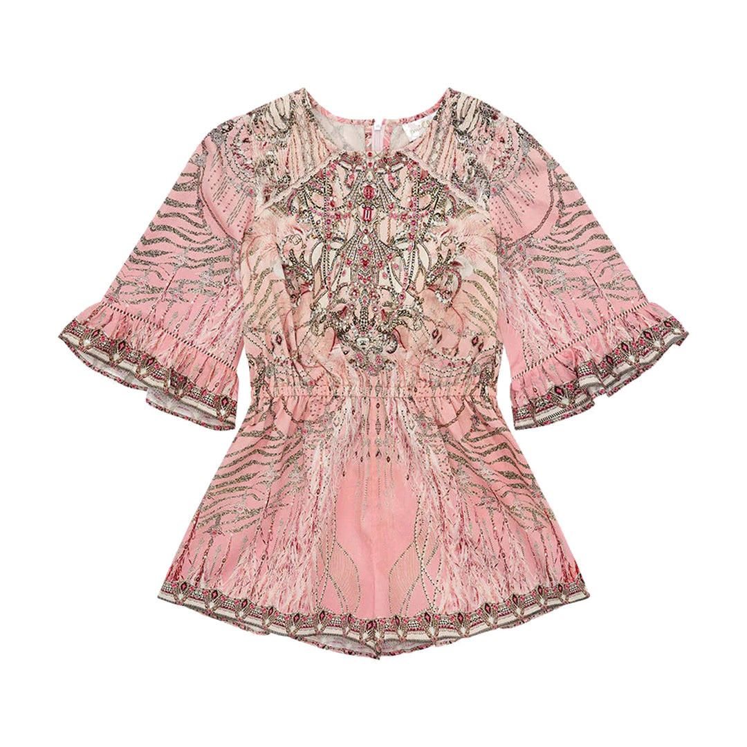 camilla-Pink Playsuit With Trim-00024888