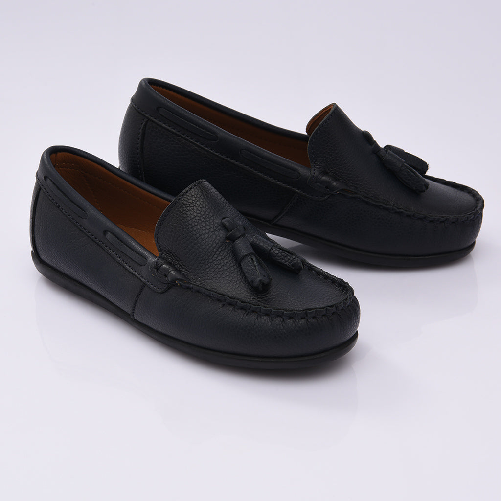 Navy Tassel Loafers - kids atelier