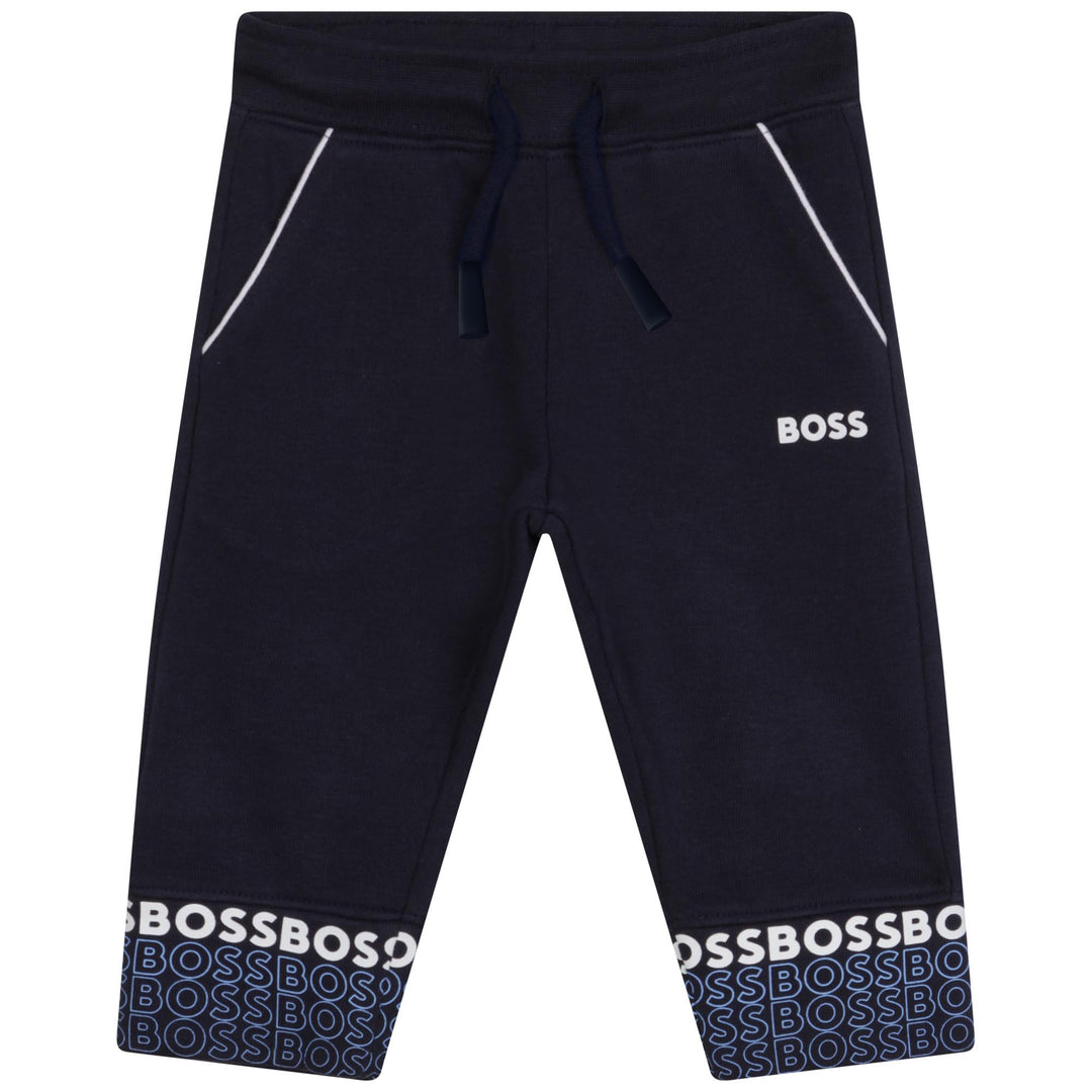 boss-j04462-849-Navy Blue Logo Sweatpants