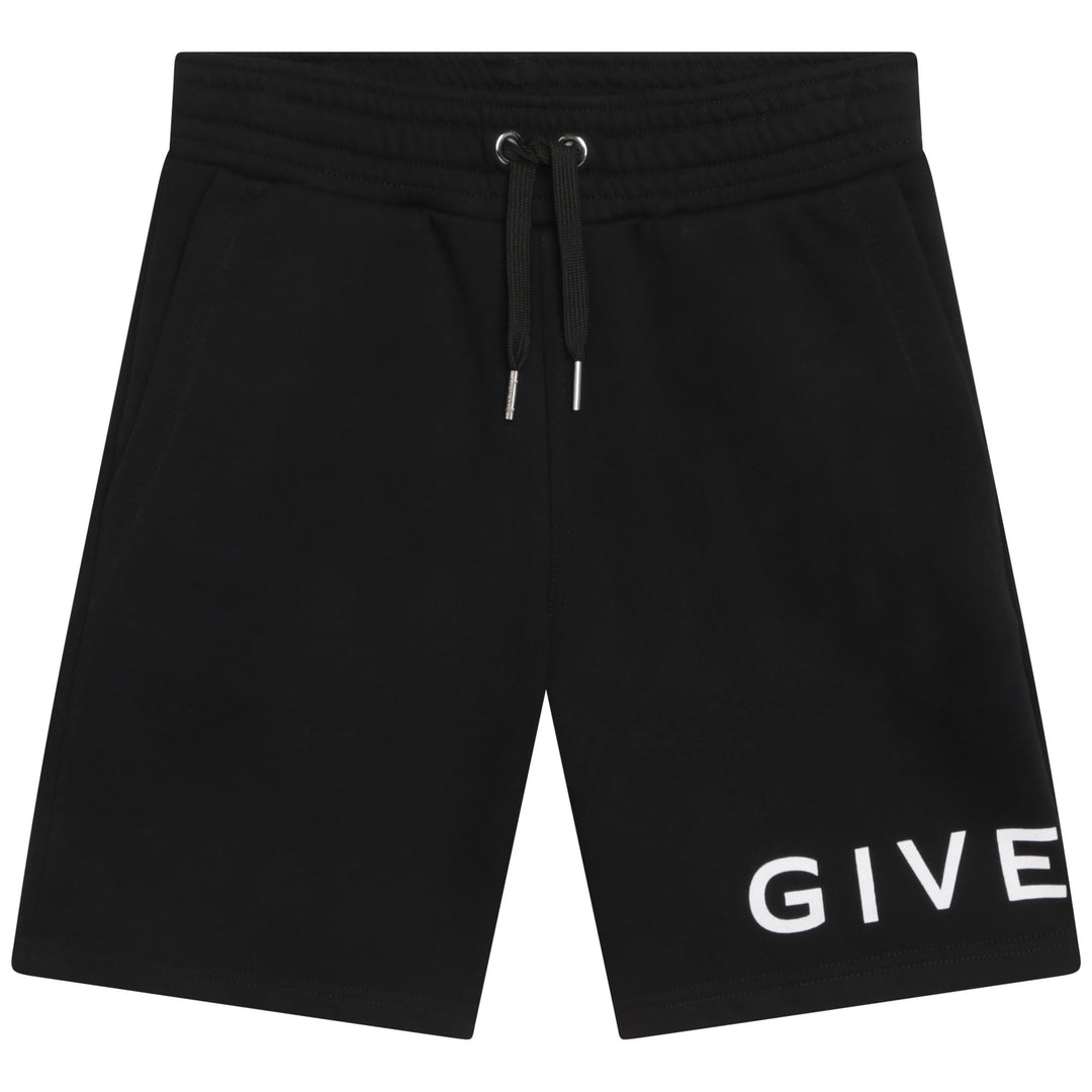 givenchy-h24210-09b-kb-Black Logo Shorts
