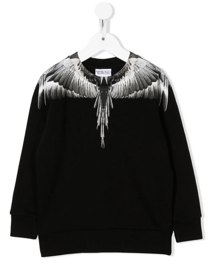 com-Black Wings Print Sweatshirt-cbba001f22fle0091009