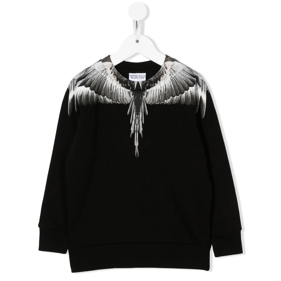 com-Black Wings Print Sweatshirt-cbba001f22fle0091009