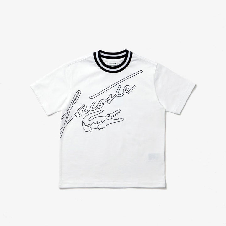lacoste-White Logo T-Shirt-tj0303-001