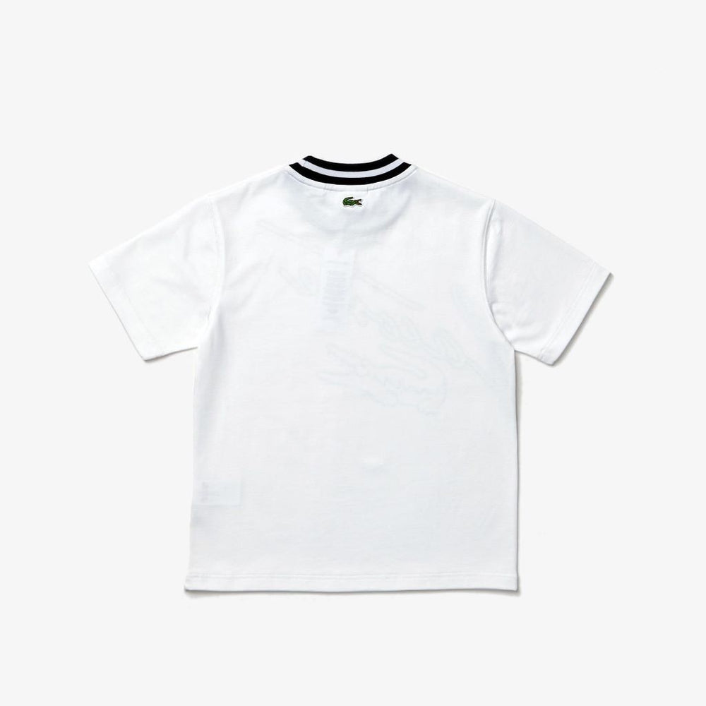 lacoste-White Logo T-Shirt-tj0303-001