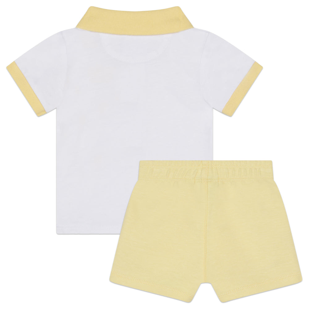 boss-j98419-528-nb-Yellow Polo & Shorts Set