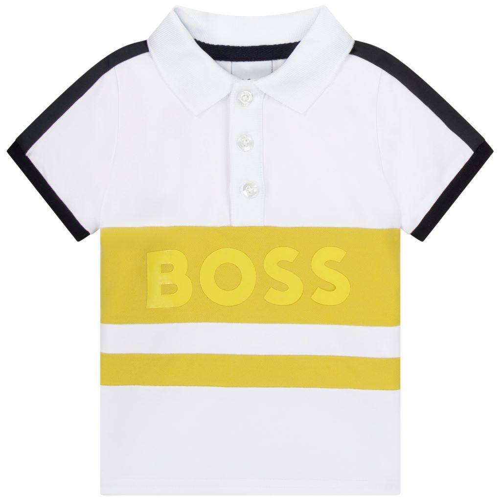 boss-White & Yellow Polo-j05955-10b