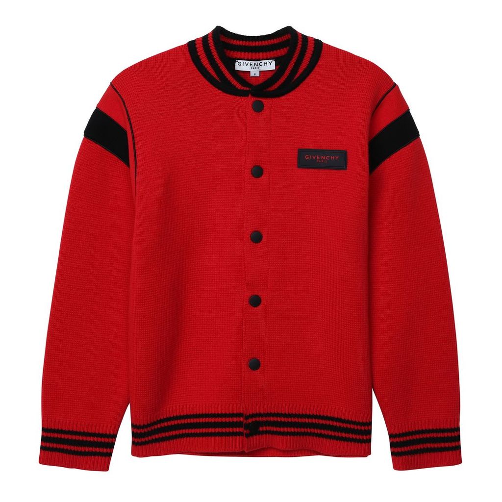 GIVENCHY-KNITTED CARDIGAN-H25199-991 BRIGHT RED