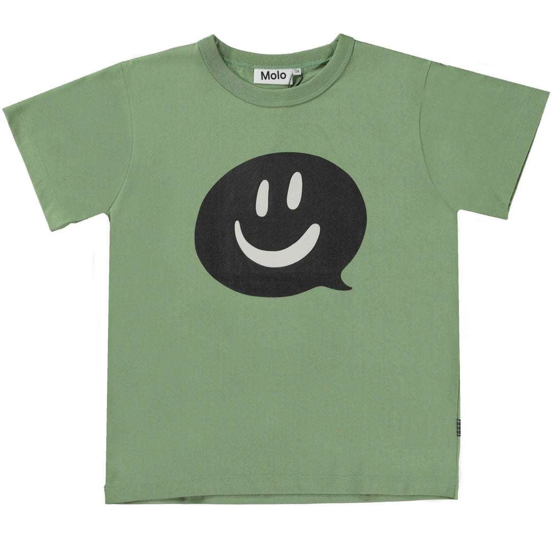 molo-Green Cotton Speech Bubble T-Shirt-1w23a203-8756