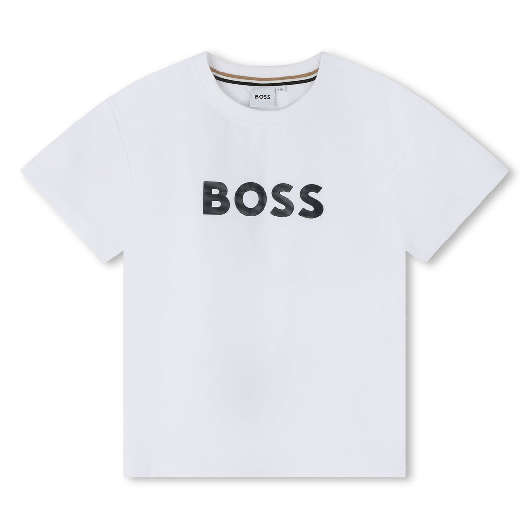 boss-j25o71-10p-White Logo T-Shirt