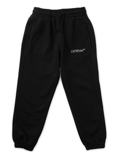 off-white-obch001f23fle0021001-Black Logo Sweatpants