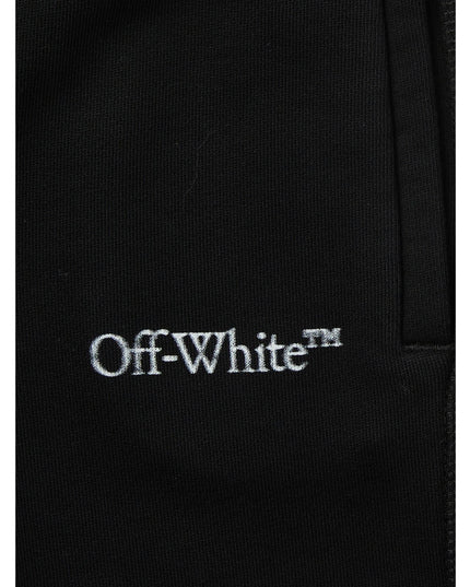off-white-obch001f23fle0021001-Black Logo Sweatpants