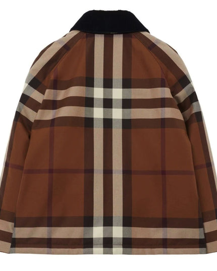 burberry-8069481-Dark Brown Checkered Dress-129182-a9011