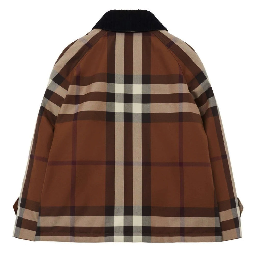 burberry-8069481-Dark Brown Checkered Dress-129182-a9011