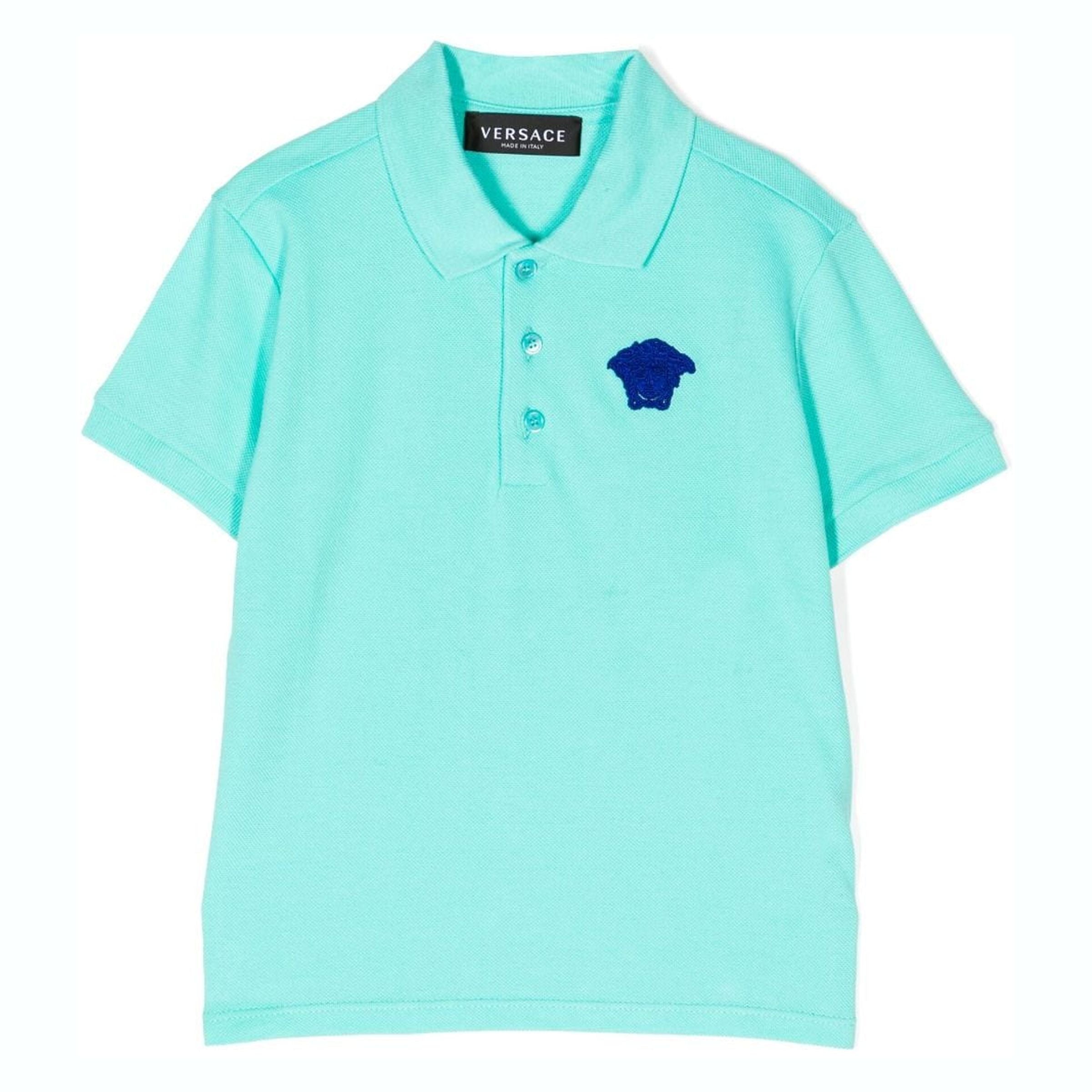 Versace blue sale polo shirt