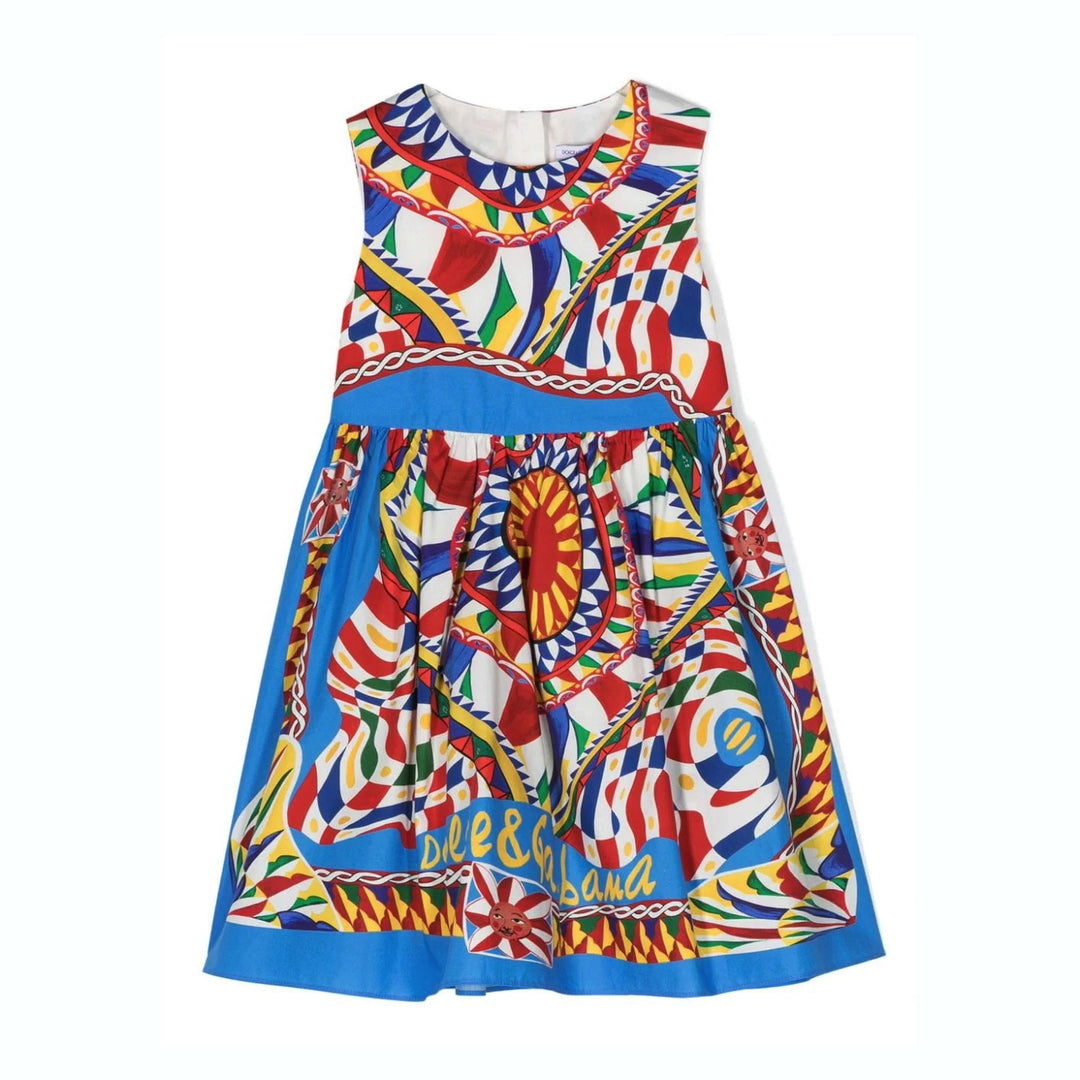 dg-Multicolor Carreto Sleeveless Dress-l53df5-g7j5f-hh4kt
