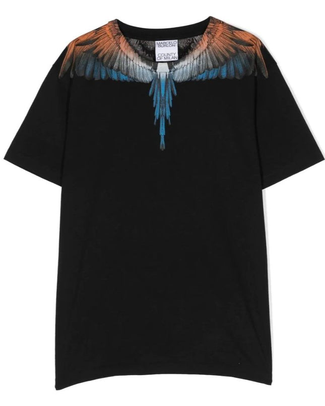 marcelo-burlon-cbaa001s23jer0021020-Black Icon Wings Short-Sleeve T-shirt