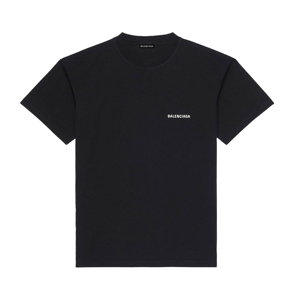 balenciaga-Black Logo T-Shirt-681864tmve91070